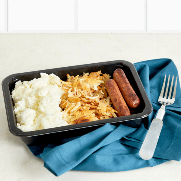Fitlife Foods'  freshly prepared breakfast that combines dairy-free, gluten-free, and low-carb ingredients in one BPA-free container.