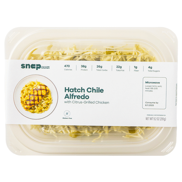 Hatch Chile Alfredo with Citrus-Grilled Chicken Container