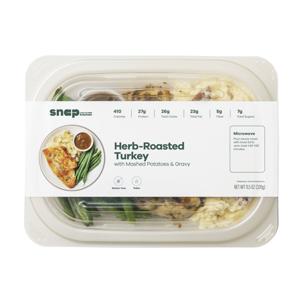 Herb-Roasted Turkey with Mashed Potatoes & Gravy Container