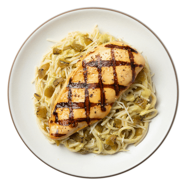 Hatch Chile Alfredo with Citrus-Grilled Chicken