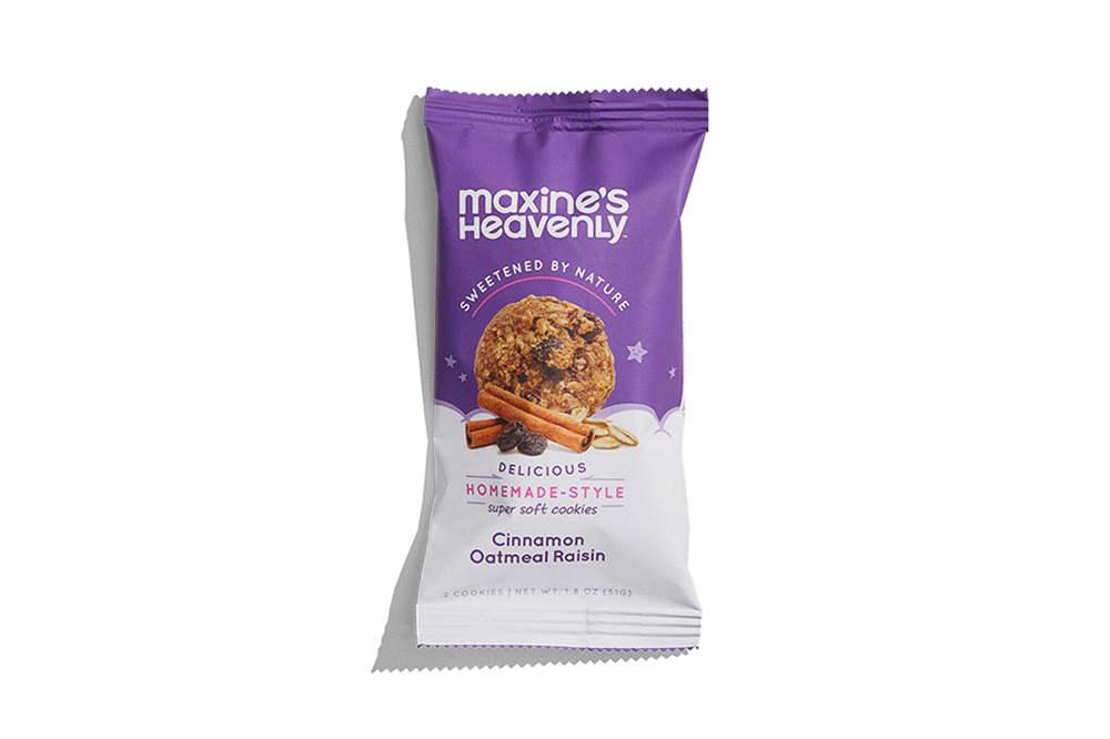 Bag of Maxine's Heavenly Cookies in Cinnamon Oatmeal Raisin Flavor