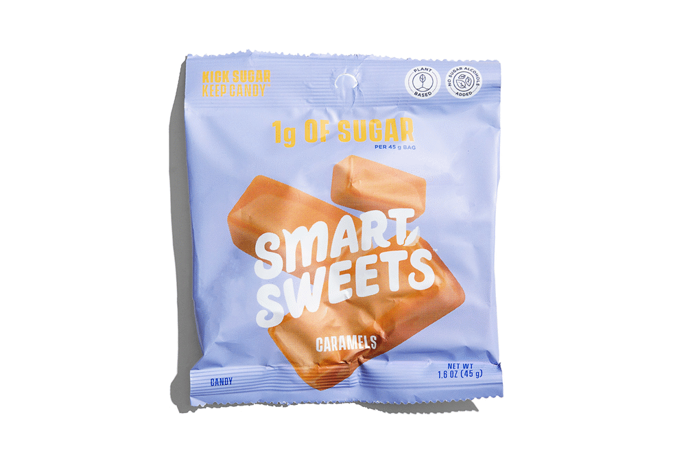 Purple Bag of Smart Sweets Caramels Candy