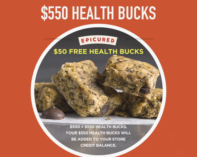 Health Bucks Buy $500 Get $550